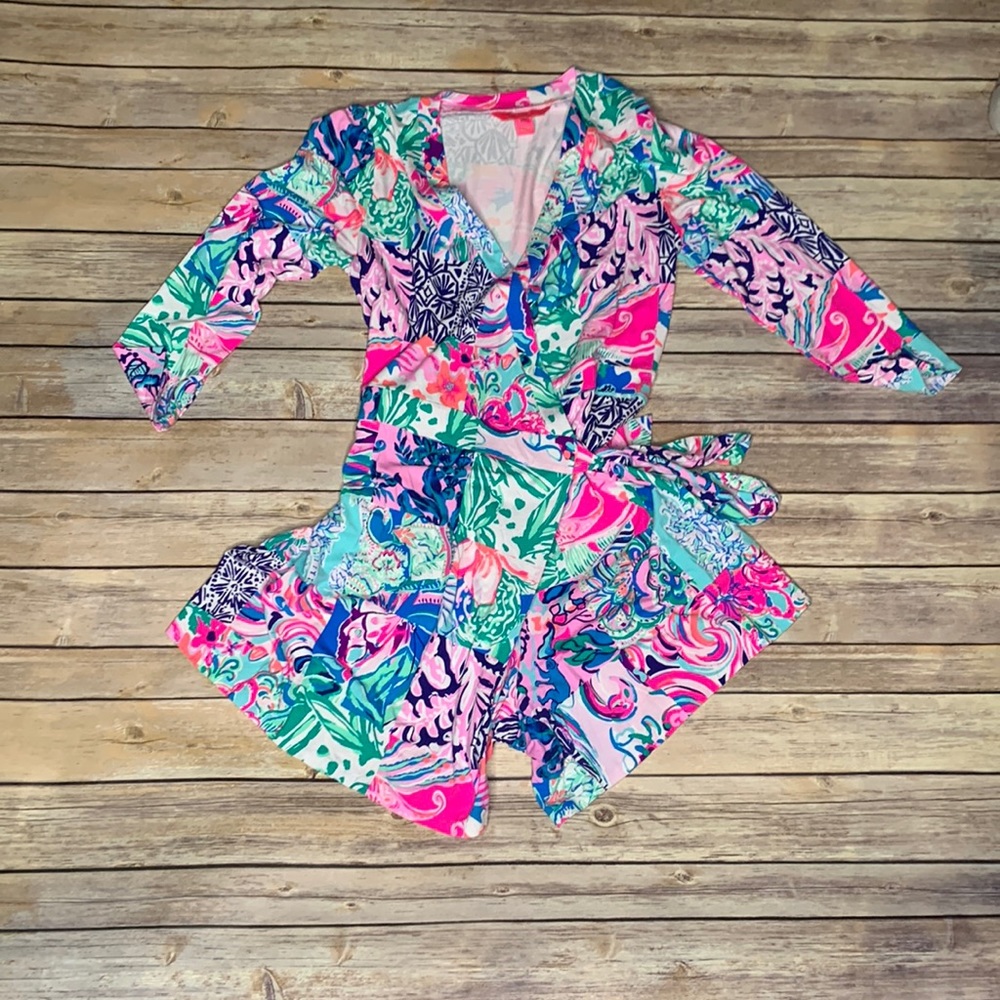 Medium Patterned Lilly Pulitzer Wrap Romper
